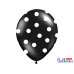 Balloons 30cm, Dots, Pastel Black (1 pkt / 50 pc.)