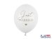Balloons 30cm, Just Married, Pastel Pure White (1 pkt / 6 pc.)