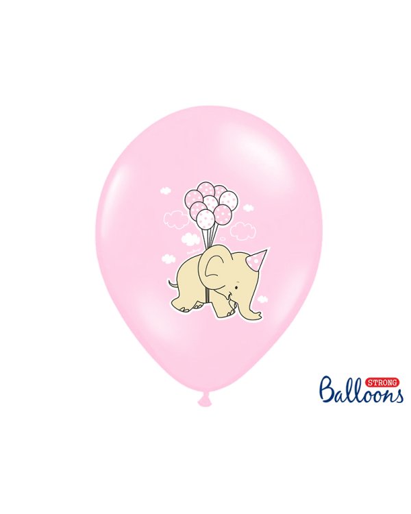 Balloons 30cm, Elephant, Pastel Pink Mix (1 pkt / 50 pc.)