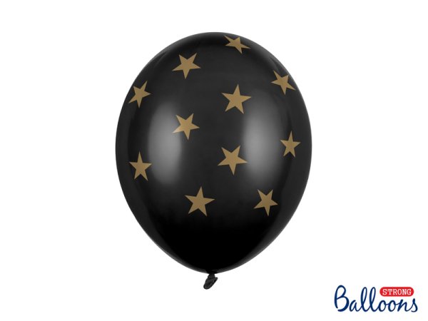 Balloons 30cm, Stars, Pastel Black (1 pkt / 50 pc.)