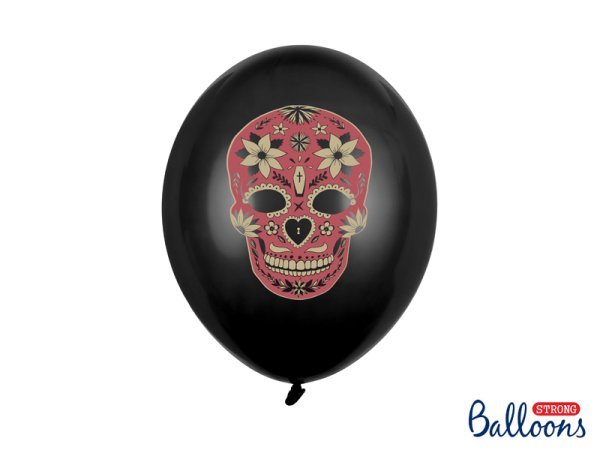 Balloons 30 cm, Dia de los Muertos, Pastel Black (1 pkt / 50 pc.)