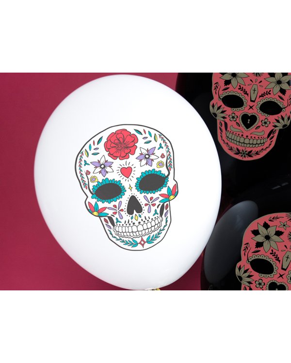 Balloons 30 cm, Dia de los Muertos, Pastel Black (1 pkt / 50 pc.)