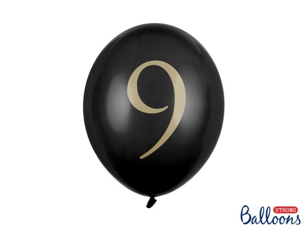 Balloons 30cm, 9, Pastel Black (1 pkt / 50 pc.)