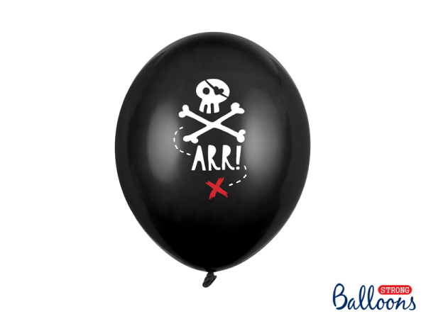 Balloons 30cm, Pirates Party, Pastel Black (1 pkt / 50 pc.)
