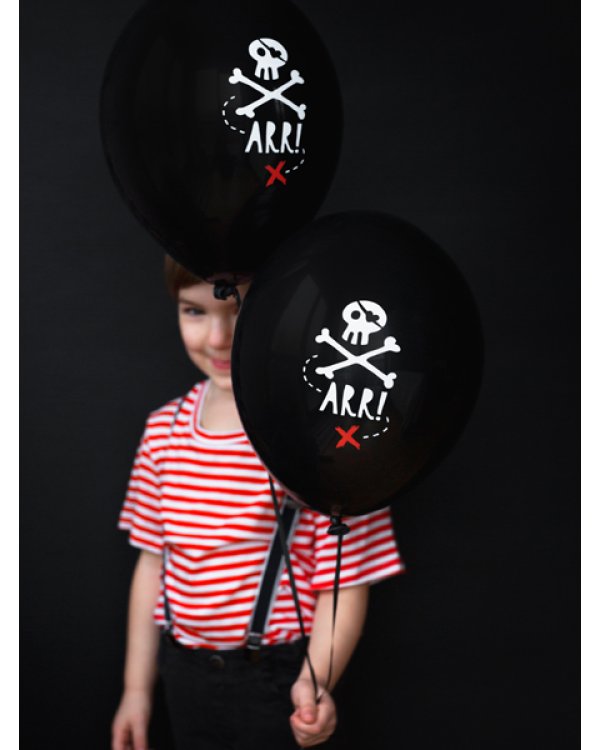 Balloons 30cm, Pirates Party, Pastel Black (1 pkt / 50 pc.)