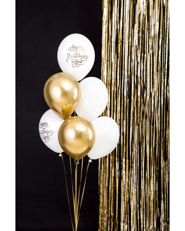 Balloons 30cm, Happy Birthday To You, mix (1 pkt / 6 pc.)