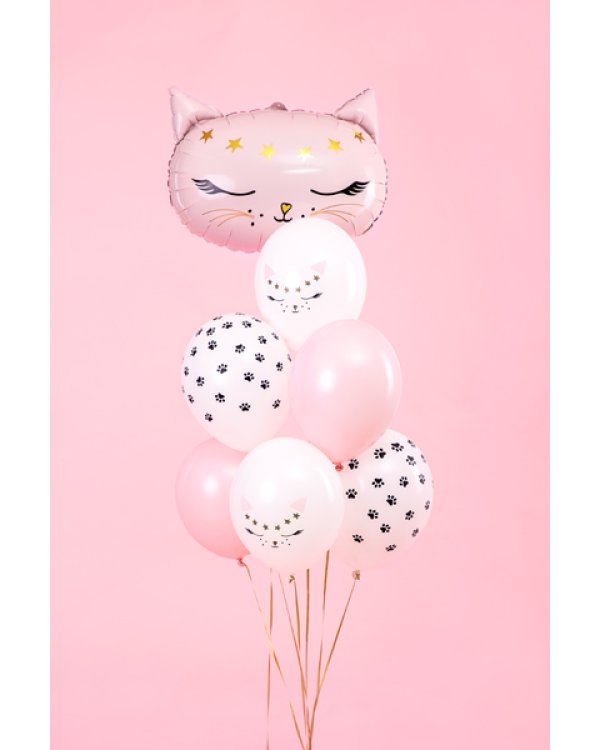 Balloons 30cm, Cat, mix (1 pkt / 6 pc.)