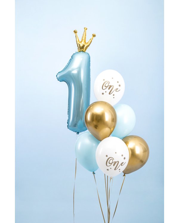 Balloons 30cm, One, Pastel Light Blue (1 pkt / 6 pc.)