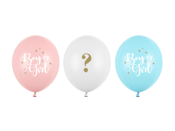 Balloons 30 cm,Boy or Girl, mix (1 pkt / 50 pc.)