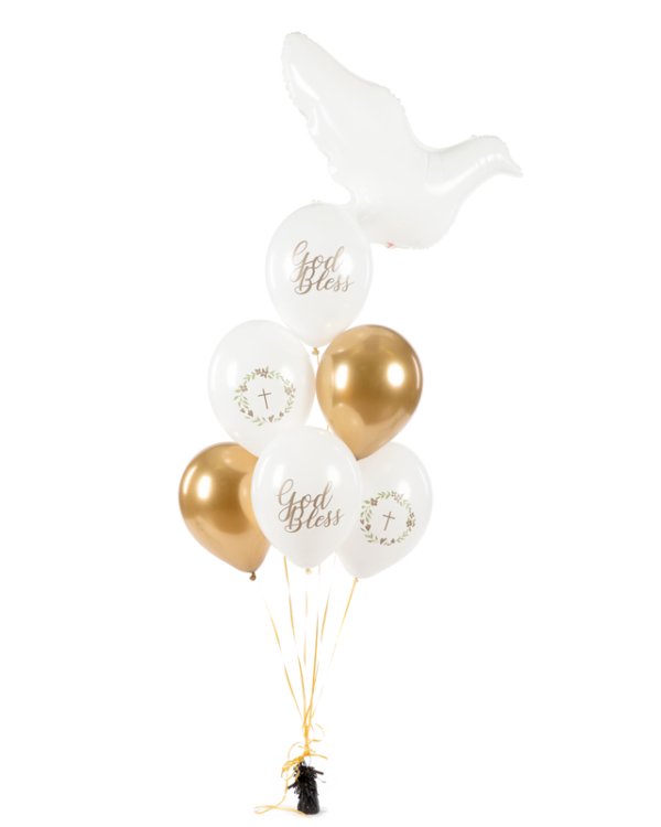 Balloons 30 cm, God Bless, Pastel Pure White (1 pkt / 50 pc.)