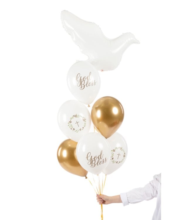 Balloons 30 cm, God Bless, Pastel Pure White (1 pkt / 50 pc.)