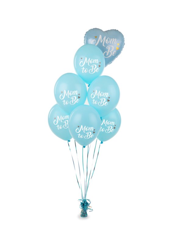 Balloons 30 cm, Mom to Be, Pastel Light Blue (1 pkt / 50 pc.)