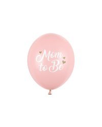 Balloons 30 cm, Mom to Be, Pastel Pale Pink (1 pkt / 6 pc.)