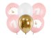 Balloons 30 cm, One year, Pastel Pale Pink (1 pkt / 6 pc.)