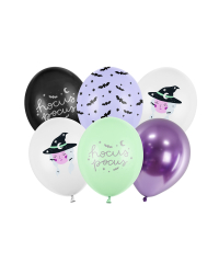 Balloons 30 cm, Witch, mix (1 pkt / 6 pc.)
