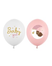 Balloons 30 cm, Baby girl, mix (1 pkt / 50 pc.)