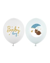 Balloons 30 cm, Baby boy, mix (1 pkt / 50 pc.)