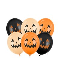 Balloons 30 cm, Pumpkins, mix (1 pkt / 6 pc.)
