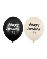 Strong balloons Happy Birthday Bows, 30 cm, mix (1 pkt / 50 pc.)