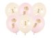 Balloons 30 cm, Mice with number 1, Pale Pink (1 pkt / 6 pc.)