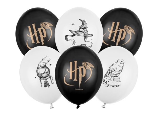 Обложка книги «Strong balloons Harry Potter with print, white and black (1 pkt / 6 pc.)»