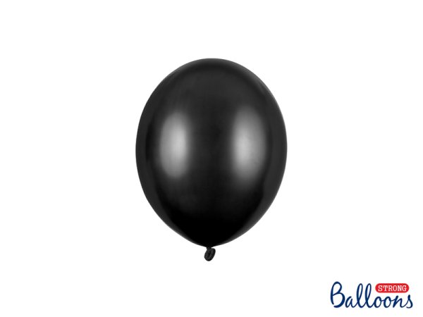 Strong Balloons 12cm, Metallic Black (1 pkt / 100 pc.)