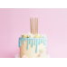 Birthday candles, plain, gold, 12.5cm (1 pkt / 12 pc.)