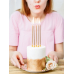 Birthday candles, plain, gold, 12.5cm (1 pkt / 12 pc.)