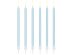 Plain birthday candles, light blue, 14cm (1 pkt / 12 pc.)