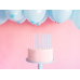 Plain birthday candles, light blue, 14cm (1 pkt / 12 pc.)