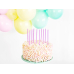 Plain birthday candles, light lilac, 14cm (1 pkt / 12 pc.)
