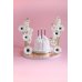 Plain birthday candles, black, 14 cm (1 pkt / 12 pc.)