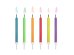 Birthday candles Coloured Flames, mix (1 pkt / 6 pc.)
