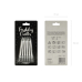 Birthday candles, plain, silver, 6cm (1 pkt / 6 pc.)