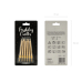Birthday candles, plain, gold, 6cm (1 pkt / 6 pc.)