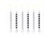 Birthday candles Dots and stripes, mix, 6.5cm (1 pkt / 6 pc.)