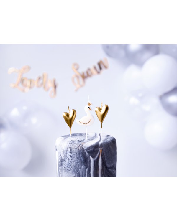Birthday candles Lovely Swan, mix, 3.5-4cm (1 pkt / 6 pc.)