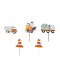 Birthday candles Road works, 3-4.5 cm, mix (1 pkt / 5 pc.)