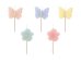 Birthday candles Butterflies, 3.5 cm, mix (1 pkt / 5 pc.)
