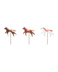Horse Birthday Candles, Assorted, 5.8 x 4 cm (1 pkt / 3 pc.)
