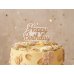 Birthday candle ''Happy Birthday'', cold gold, 7.5x10 cm
