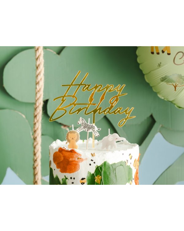 Birthday candles Safari, 3-4.2 cm, mix (1 pkt / 3 pc.)