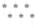 Birthday candles Soccer Balls, 2.5cm (1 pkt / 6 pc.)