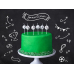 Birthday candles Soccer Balls, 2.5cm (1 pkt / 6 pc.)
