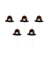 Birtday candles Pirates Party, 2cm (1 pkt / 5 pc.)