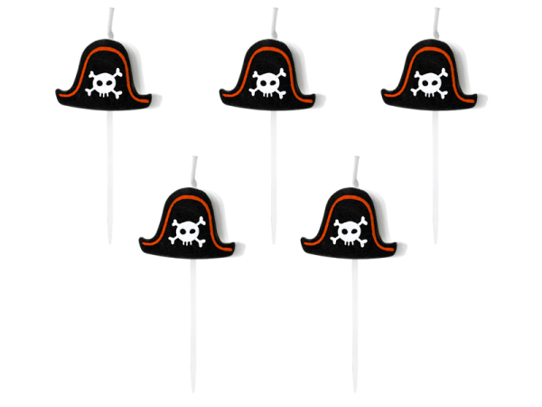 Birtday candles Pirates Party, 2cm (1 pkt / 5 pc.)