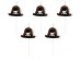 Birtday candles Pirates Party, 2cm (1 pkt / 5 pc.)