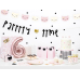 Birthday candles Cat, mix, 2cm (1 pkt / 6 pc.)