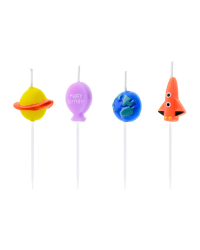 Birthday candles Space, mix, 2-3cm (1 pkt / 4 pc.)