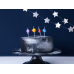 Birthday candles Space, mix, 2-3cm (1 pkt / 4 pc.)